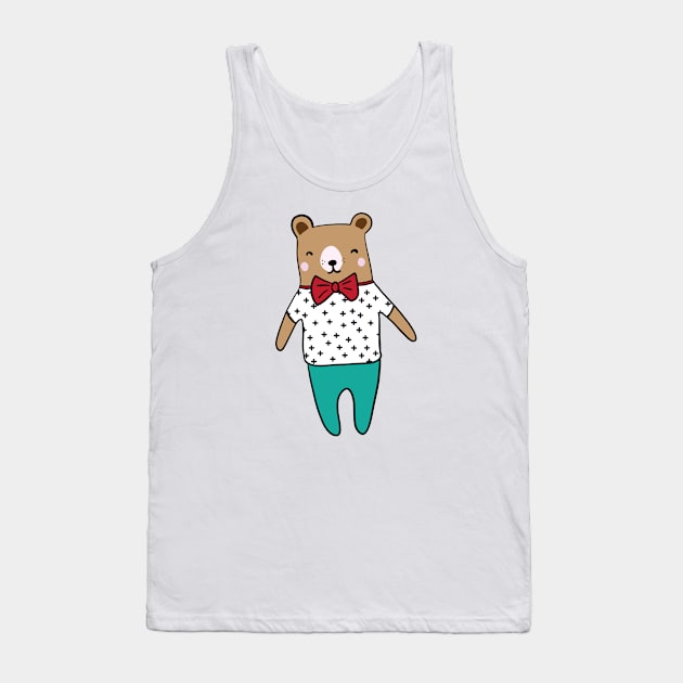 Cute little bear Tank Top by bigmomentsdesign